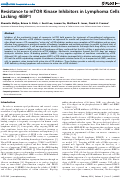 Cover page: Resistance to mTOR Kinase Inhibitors in Lymphoma Cells Lacking 4EBP1