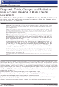 Cover page: Diagnostic Yields, Charges, and Radiation Dose of Chest Imaging in Blunt Trauma Evaluations