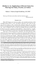 Cover page: <em>Hulihia Ke Au</em>: Implications of Hawai‘i Same-Sex Marriage for Policy, Practice, &amp; Culture