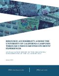 Cover page: Resource Accessibility Across the University of California Campuses Through Undocumented Students’ Experiences