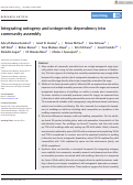 Cover page: Integrating ontogeny and ontogenetic dependency into community assembly