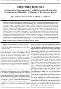 Cover page: Integrating Identities: An Innovative Bioarchaeological and Biogeochemical Approach to Analyzing the Multiplicity of Identities in the Mortuary Record