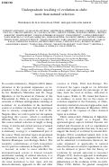 Cover page: Undergraduate teaching of evolution in Chile: more than natural selection [Enseñanza de la evolución en Chile: más que selección natural]