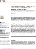 Cover page: Downregulation of splicing regulator RBFOX1 compromises visual depth perception