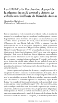 Cover page: Las UMAP y la Revolución: el papel de la plantación en El central y Arturo, la estrella más brillante de Reinaldo Arenas