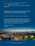 Cover page: Quantifying and simulating the weather forecast uncertainty for advanced building control