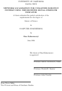 Cover page: Network Localization for Unmanned Robotics Systems Using the Received Signal Strength Indicator