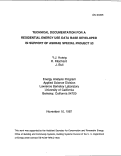 Cover page: Technical Documentation for a Residential Energy Use Data Base Developed in Support of ASHRAE Special Project 53