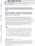 Cover page: Sparing the region of the salivary gland containing stem cells preserves saliva production after radiotherapy for head and neck cancer