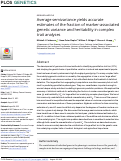 Cover page: Average semivariance yields accurate estimates of the fraction of marker-associated genetic variance and heritability in complex trait analyses.