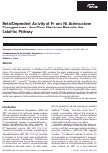 Cover page: Metal-Dependent Activity of Fe and Ni Acireductone Dioxygenases: How Two Electrons Reroute the Catalytic Pathway