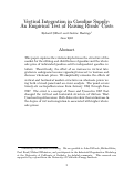 Cover page: Vertical Integration in Gasoline Supply: An Empirical Test of Raising Rivals' Costs