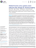 Cover page: Orbital frontal cortex updates state-induced value change for decision-making