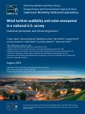 Cover page: Wind turbine audibility and noise annoyance in a national U.S. survey: Individual perception and influencing factors