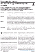 Cover page: The Impact of Age on Urethroplasty Success