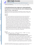 Cover page: A Translational Neuroscience Approach to Understanding the Development of Social Anxiety Disorder and Its Pathophysiology