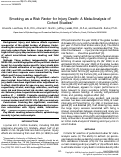 Cover page: Smoking as a Risk Factor for Injury Death: A Meta-analysis of Cohort Studies