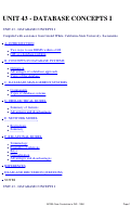 Cover page of Unit 43 - Database Concepts I