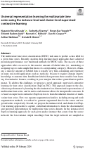 Cover page: Universal representation learning for multivariate time series using the instance-level and cluster-level supervised contrastive learning