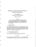 Cover page: Estimation of the fundamental mode of a radial disk resonator