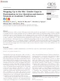 Cover page: Stepping Up to the Mic: Gender Gaps in Participation in Live Question-and-Answer Sessions at Academic Conferences