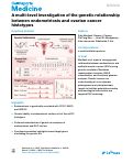 Cover page: A multi-level investigation of the genetic relationship between endometriosis and ovarian cancer histotypes