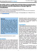 Cover page: Invisible palmar needles: thyroid disorder associated spiny keratoderma and the importance of proper light for visualization