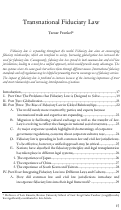 Cover page: Transnational Fiduciary Law