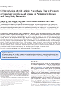 Cover page: S-Nitrosylation of p62 Inhibits Autophagic Flux to Promote α-Synuclein Secretion and Spread in Parkinson's Disease and Lewy Body Dementia