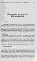 Cover page: Consonantal Variations in Chicano English