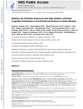 Cover page: Outdoor air pollution exposure and inter-relation of global cognitive performance and emotional distress in older women