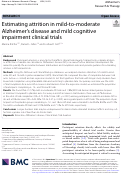 Cover page: Estimating attrition in mild-to-moderate Alzheimer’s disease and mild cognitive impairment clinical trials