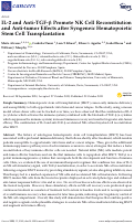 Cover page: IL-2 and Anti-TGF-β Promote NK Cell Reconstitution and Anti-tumor Effects after Syngeneic Hematopoietic Stem Cell Transplantation