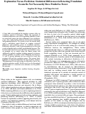 Cover page: Explanation Versus Prediction: Statistical Differences in Detecting Fraudulent
Events Do Not Necessarily Have Predictive Power