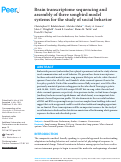 Cover page: Brain transcriptome sequencing and assembly of three songbird model systems for the study of social behavior