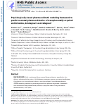 Cover page: Physiologically Based Pharmacokinetic Modeling Framework to Predict Neonatal Pharmacokinetics of Transplacentally Acquired Emtricitabine, Dolutegravir, and Raltegravir