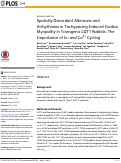 Cover page: Spatially Discordant Alternans and Arrhythmias in Tachypacing-Induced Cardiac Myopathy in Transgenic LQT1 Rabbits: The Importance of IKs and Ca2+ Cycling