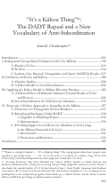 Cover page: “It’s a Kākou Thing”: The DADT Repeal and a New Vocabulary of Anti-Subordination