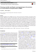 Cover page: Choosing a sensible cut-off point: assessing the impact of uncertainty in a social network on the performance of NBDA