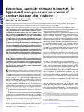 Cover page: Extracellular superoxide dismutase is important for hippocampal neurogenesis and preservation of cognitive functions after irradiation.