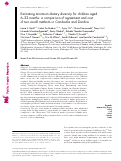 Cover page: Estimating minimum dietary diversity for children aged 6-23 months: a comparison of agreement and cost of two recall methods in Cambodia and Zambia.