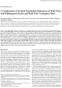 Cover page: A Comparison of Striatal-Dependent Behaviors in Wild-Type and Hemizygous Drd1a and Drd2 BAC Transgenic Mice