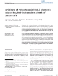 Cover page: Inhibitors of mitochondrial Kv1.3 channels induce Bax/Bak-independent death of cancer cells