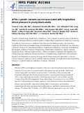 Cover page: APOL1 genetic variants are not associated with longitudinal blood pressure in young black adults