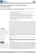 Cover page: Dopamine Dysregulation in Reward and Autism Spectrum Disorder.