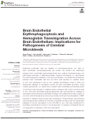 Cover page: Brain Endothelial Erythrophagocytosis and Hemoglobin Transmigration Across Brain Endothelium: Implications for Pathogenesis of Cerebral Microbleeds