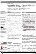 Cover page: Decreased lung function in 7-year-old children with early-life organophosphate exposure