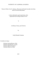 Cover page: I Know It When I See It : : Intimacy, Obscenity and Female Sexuality in the Early Work of Carolee Schneemann