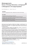 Cover page: Osteoporosis Review of Etiology, Mechanisms, and Approach to Management in the Aging Population