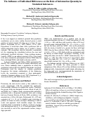 Cover page: The Influence of Individual Differences on the Role of Information Quantity in Statistical Inferences